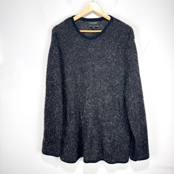 Coogi Australia Mohair Wool‎ Sweater Men XL Gray Black Fuzzy Crew Neck Soft - Picture 1 of 9